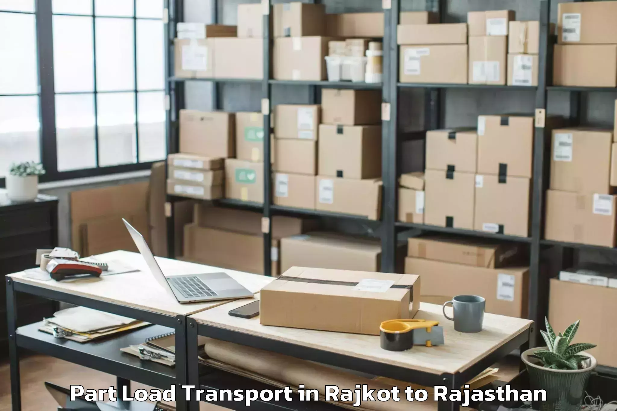 Hassle-Free Rajkot to Sanganeer Airport Jai Part Load Transport